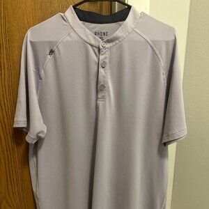 Large Rhone Delta Pique Band Collar Polo